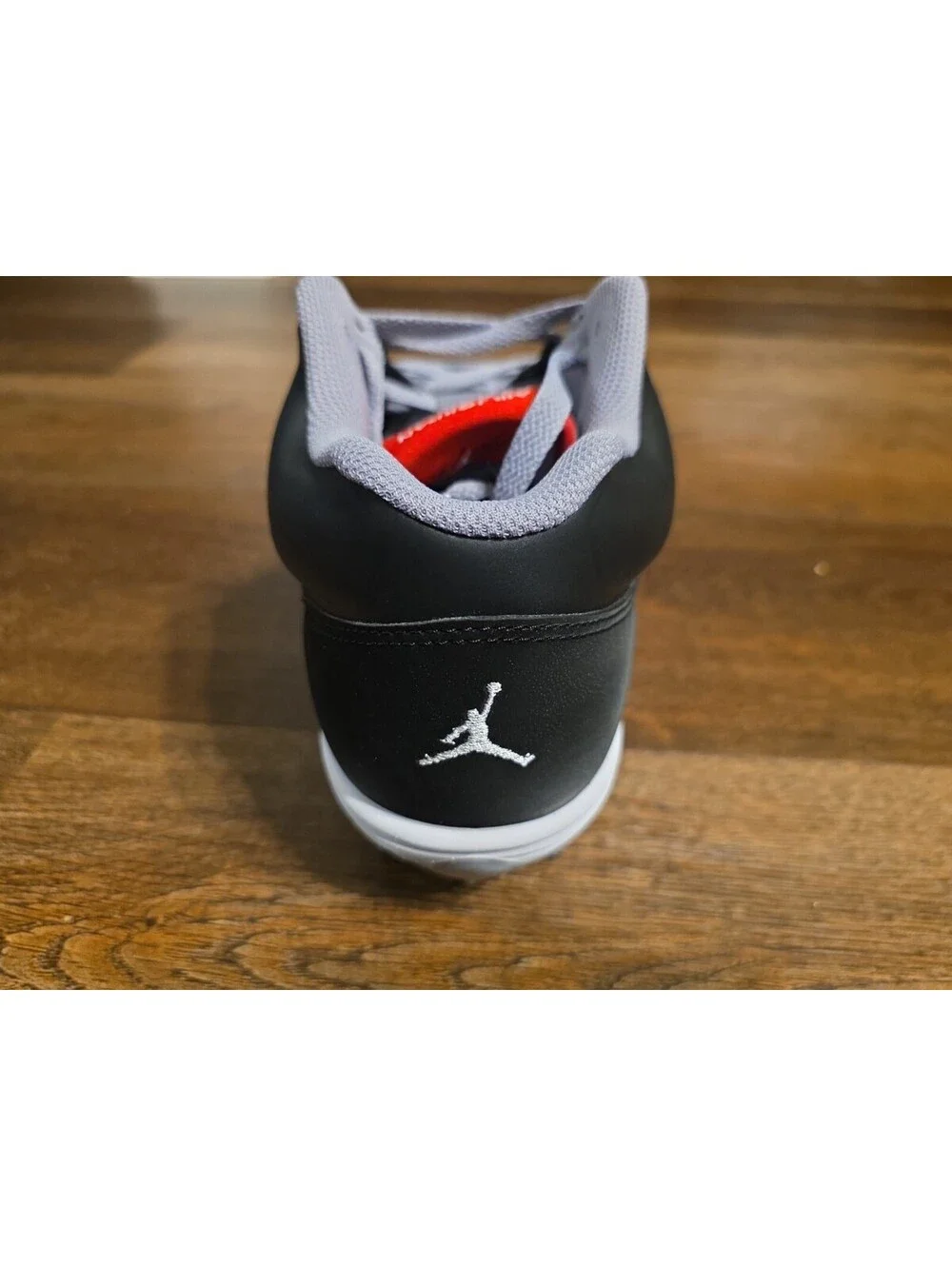 Size 9.5 Nike Air Jordan Stadium 90 Low TD Black Cement Football HQ0210-060 Men